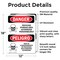 Signmission Pesticide Storage Area Bilingual Danger Sign, Vinyl Decal, 12in W x 18in L, 2PK OS-2PACK-DS-D-1218-VS-1524 - alternate 5